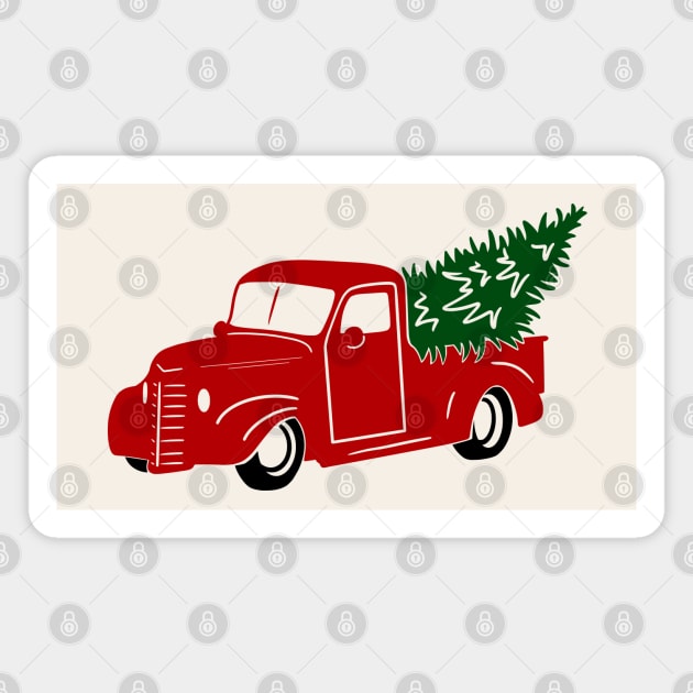 Christmas Tree Truck Magnet by Likeable Design